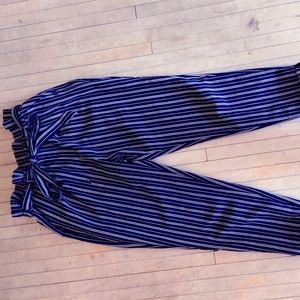 High rise striped pants